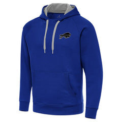 Buffalo Bills Antigua Brushed Carbon Victory Pullover Hoodie - Royal - NFL
