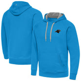 Carolina Panthers Antigua Brushed Carbon Victory Pullover Hoodie - Blue - NFL