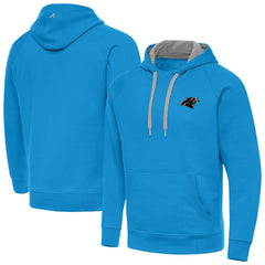Carolina Panthers Antigua Brushed Carbon Victory Pullover Hoodie - Blue - NFL