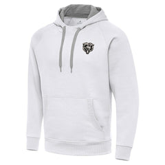 Chicago Bears Antigua Brushed Carbon Victory Pullover Hoodie - White - NFL