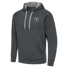 Chicago Bears Antigua Brushed Carbon Victory Pullover Hoodie - Charcoal - NFL