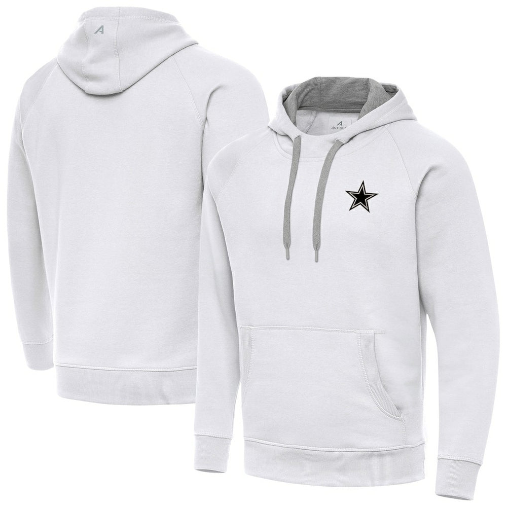 Dallas Cowboys Antigua Brushed Carbon Victory Pullover Hoodie - White - NFL