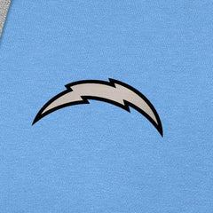 Los Angeles Chargers Antigua Brushed Carbon Victory Pullover Hoodie - Powder Blue - NFL