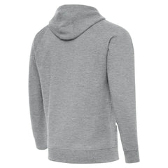 Las Vegas Raiders Antigua Brushed Carbon Victory Pullover Hoodie - Heather Gray - NFL