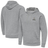 New Orleans Saints Antigua Brushed Carbon Victory Pullover Hoodie - Heather Gray - NFL