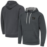 New York Giants Antigua Brushed Carbon Victory Pullover Hoodie - Charcoal - NFL