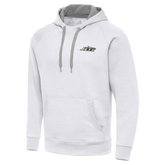 New York Jets Antigua Brushed Carbon Victory Pullover Hoodie - White - NFL