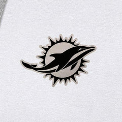 Miami Dolphins Antigua Brushed Carbon Victory Pullover Hoodie - White - NFL