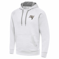 Tampa Bay Buccaneers Antigua Brushed Carbon Victory Pullover Hoodie - White - NFL