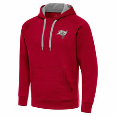 Tampa Bay Buccaneers Antigua Brushed Carbon Victory Pullover Hoodie - Red - NFL