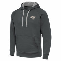Tampa Bay Buccaneers Antigua Brushed Carbon Victory Pullover Hoodie - Charcoal - NFL