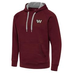 Washington Commanders Antigua Brushed Carbon Victory Pullover Hoodie - Burgundy - NFL