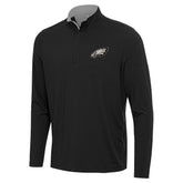 Philadelphia Eagles Antigua Content Quarter-Zip Top - Charcoal - NFL