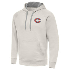Chicago Bears Antigua Victory Raglan Pullover Hoodie - Cream - NFL