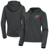 Carolina Hurricanes Antigua Women's Contemporary Quarter-Zip Hoodie - Pewter | NHL sale