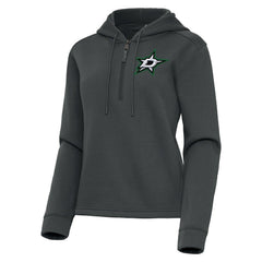 Dallas Stars Antigua Women's Contemporary Quarter-Zip Hoodie - Pewter | NHL online