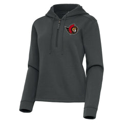Ottawa Senators Antigua Women's Contemporary Quarter-Zip Hoodie - Pewter | NHL discount