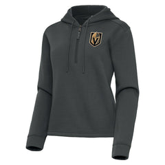 Vegas Golden Knights Antigua Women's Contemporary Quarter-Zip Hoodie - Gray | NHL discount