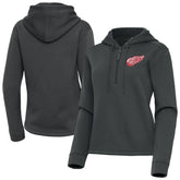 Detroit Red Wings Antigua Women's Contemporary Quarter-Zip Hoodie - Pewter | NHL discount