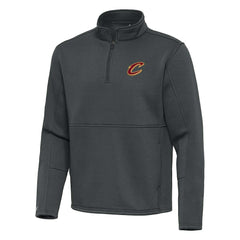 Cleveland Cavaliers Antigua Twist Quarter-Zip Pullover Top - Pewter