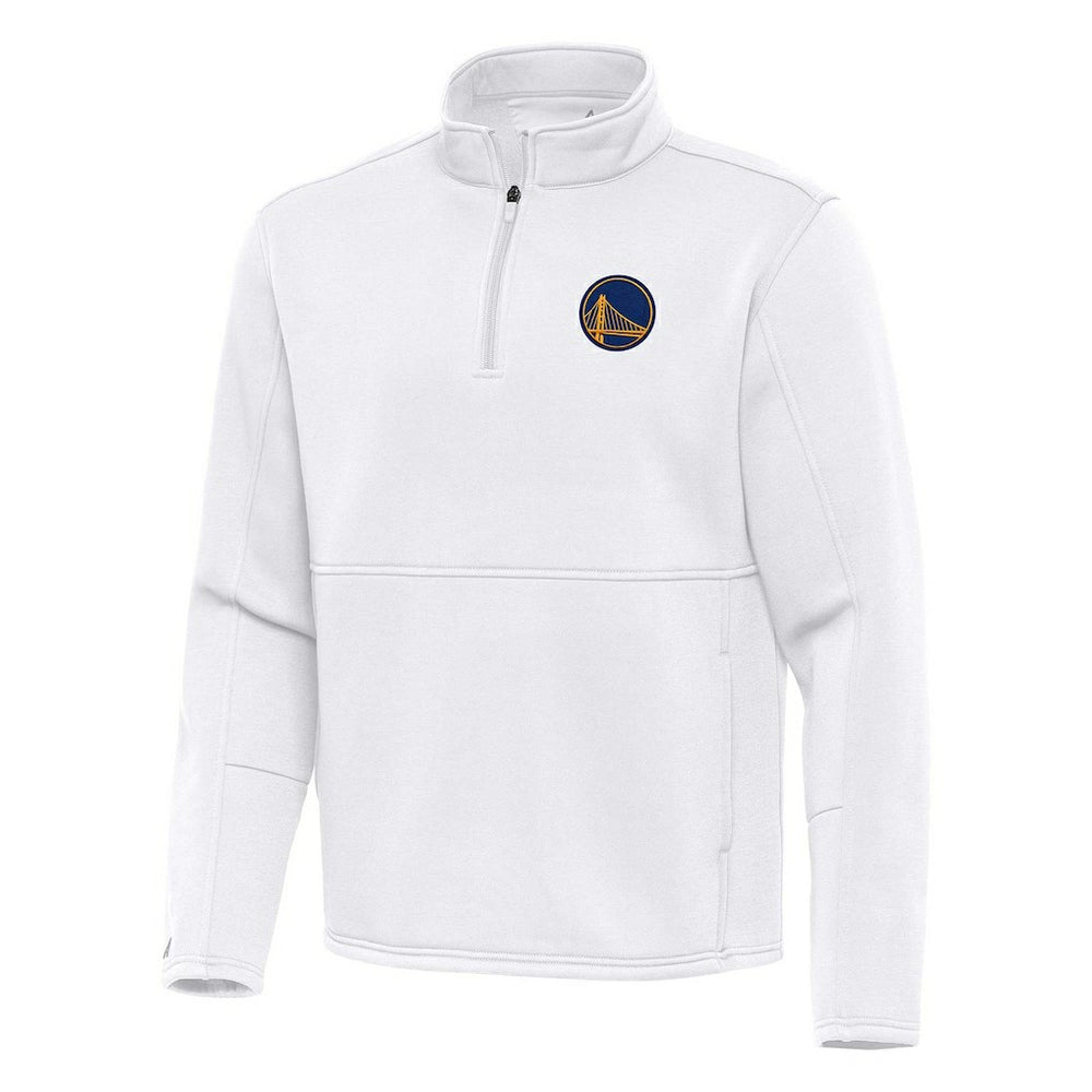 Golden State Warriors Antigua Twist Quarter-Zip Pullover Top - White