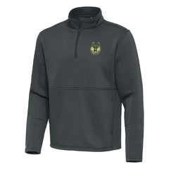 Milwaukee Bucks Antigua Twist Quarter-Zip Pullover Top - Pewter
