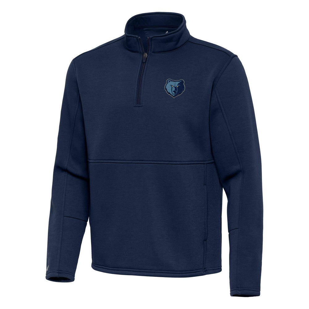 Memphis Grizzlies Antigua Twist Quarter-Zip Pullover Top - Navy