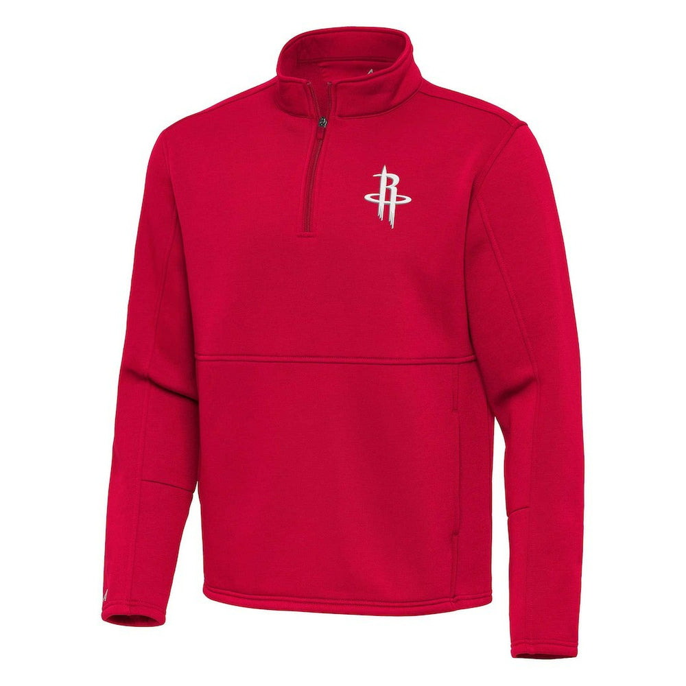 Houston Rockets Antigua Twist Quarter-Zip Pullover Top - Red