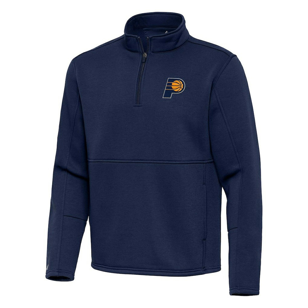 Indiana Pacers Antigua Twist Quarter-Zip Pullover Top - Navy