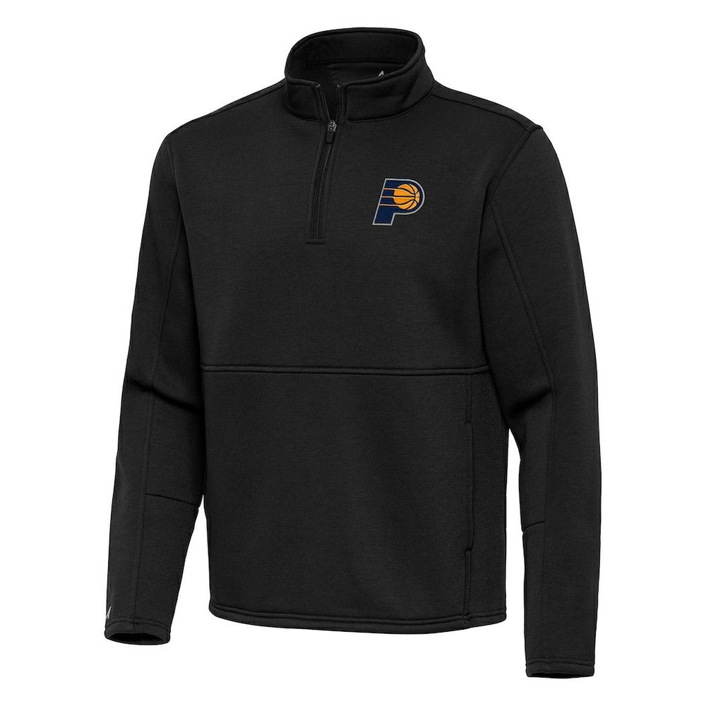 Indiana Pacers Antigua Twist Quarter-Zip Pullover Top - Black