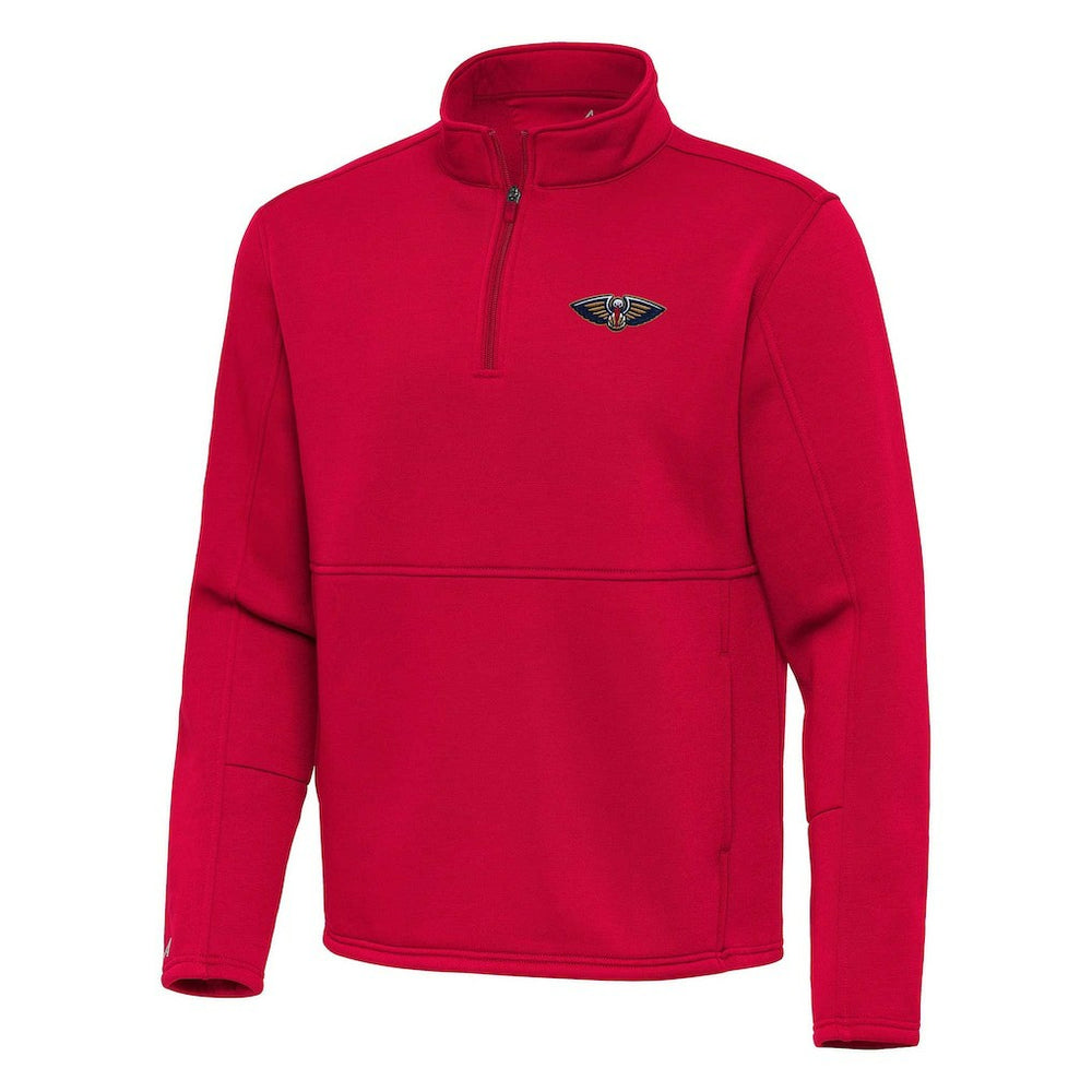 New Orleans Pelicans Antigua Twist Quarter-Zip Pullover Top - Red