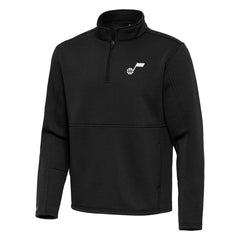 Utah Jazz Antigua Twist Quarter-Zip Pullover Top - Black