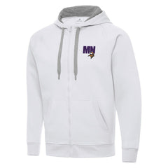 Men's Minnesota Vikings Antigua Victory Full-Zip Hoodie - White - NFL