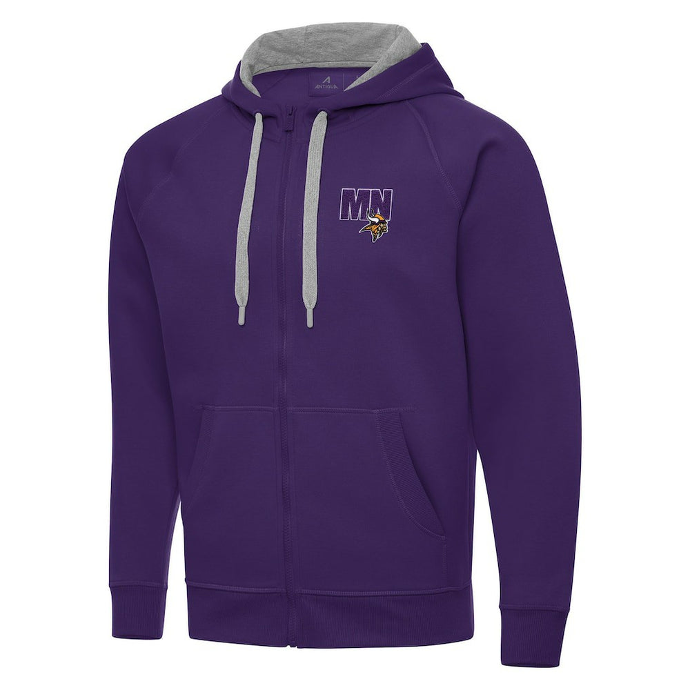 Men's Minnesota Vikings Antigua Victory Full-Zip Hoodie - Purple - NFL