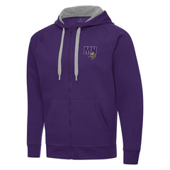 Men's Minnesota Vikings Antigua Victory Full-Zip Hoodie - Purple - NFL