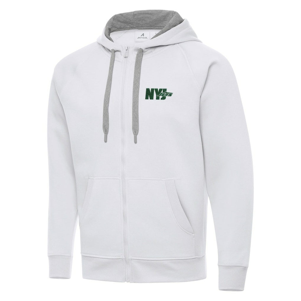 Men's New York Jets Antigua Victory Full-Zip Hoodie - White - NFL