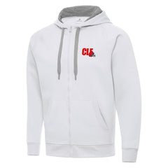 Men's Cleveland Browns Antigua Victory Full-Zip Hoodie - White - NFL