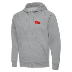 Men's Cleveland Browns Antigua Victory Full-Zip Hoodie - Heather Gray - NFL