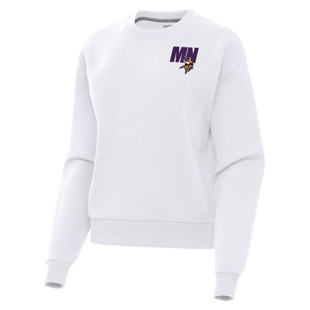 Minnesota Vikings Antigua Women's Victory Pullover Sweatshirt - White - NFL
