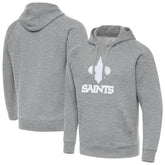 New Orleans Saints Antigua Victory Pullover Hoodie - Heather Gray - NFL