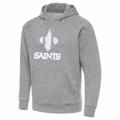 New Orleans Saints Antigua Victory Pullover Hoodie - Heather Gray - NFL