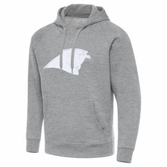 Carolina Panthers Antigua Victory Pullover Hoodie - Heather Gray - NFL