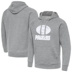Green Bay Packers Antigua Victory Pullover Hoodie - Heather Gray - NFL