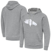 Denver Broncos Antigua Victory Pullover Hoodie - Heather Gray - NFL