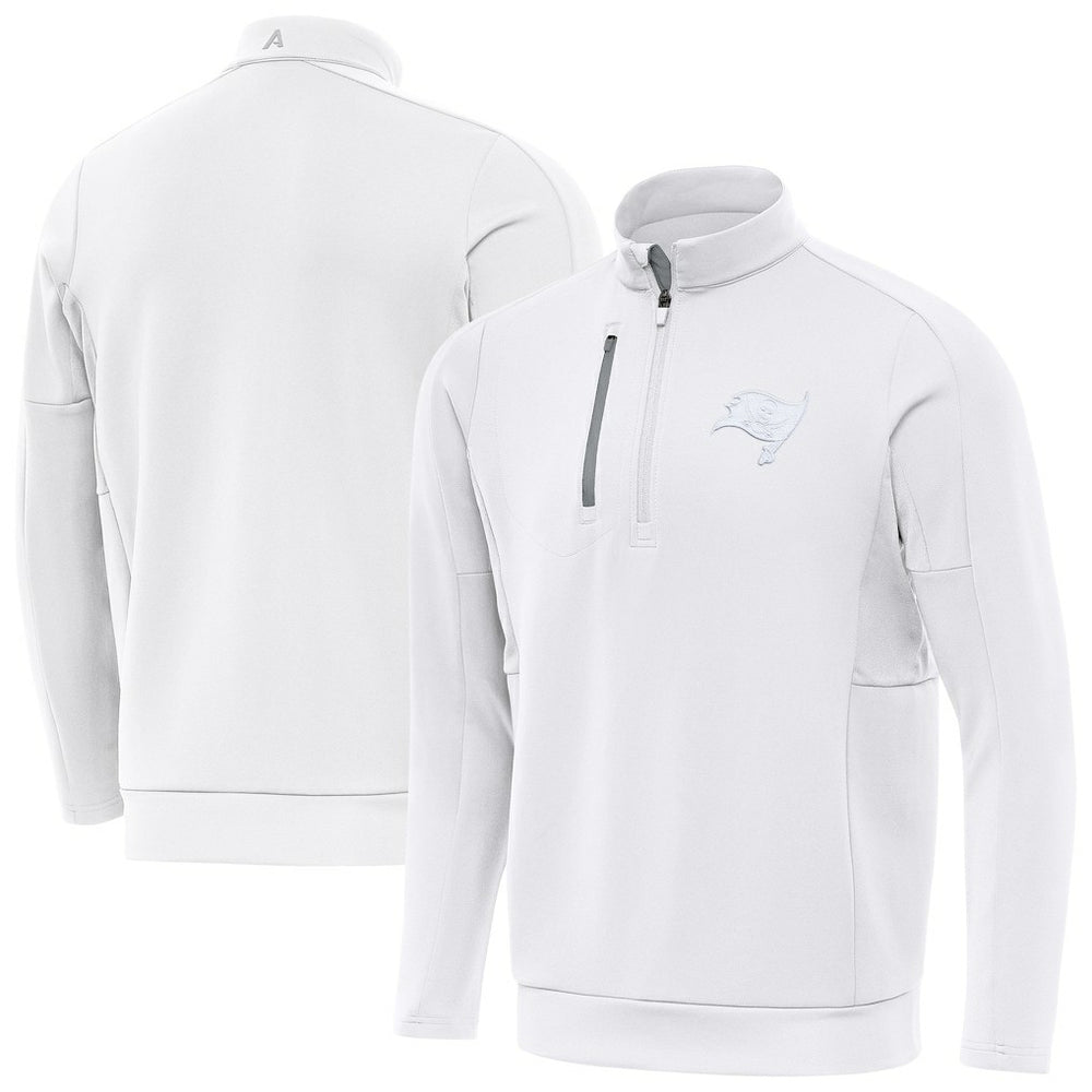 Tampa Bay Buccaneers Antigua Generation Quarter-Zip Jacket - White - NFL