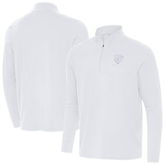 Chicago Bears Antigua Intent Quarter-Zip Jacket - White - NFL