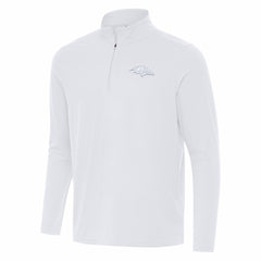 Baltimore Ravens Antigua Intent Quarter-Zip Jacket - White - NFL