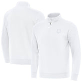 Indianapolis Colts Antigua Victory Quarter-Zip Top - White - NFL