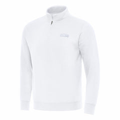 Seattle Seahawks Antigua Victory Quarter-Zip Top - White - NFL