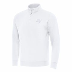 Tampa Bay Buccaneers Antigua Victory Quarter-Zip Top - White - NFL